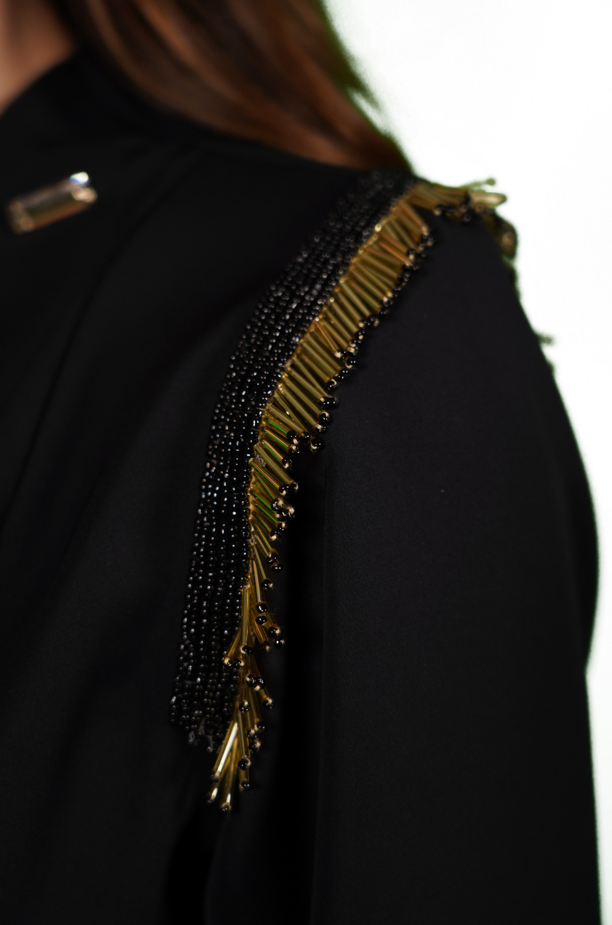 Black Blazer with gold beads