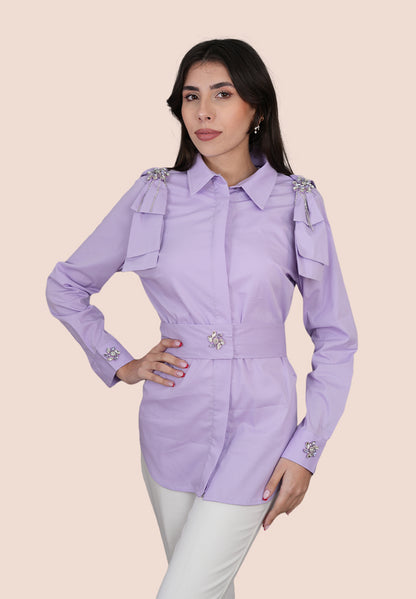 Amethyst Grace Embellished Shirt