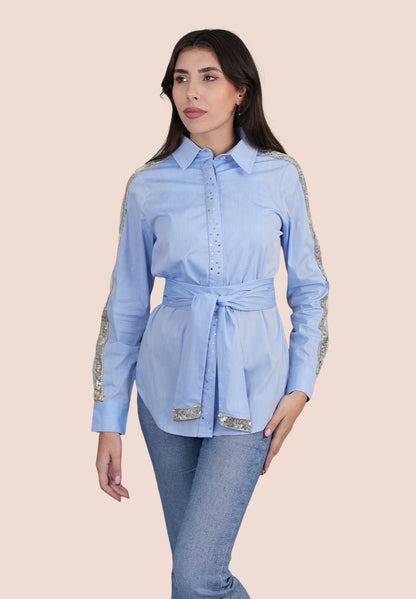 Celestial Glow Embellished Shirt