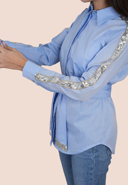 Celestial Glow Embellished Shirt