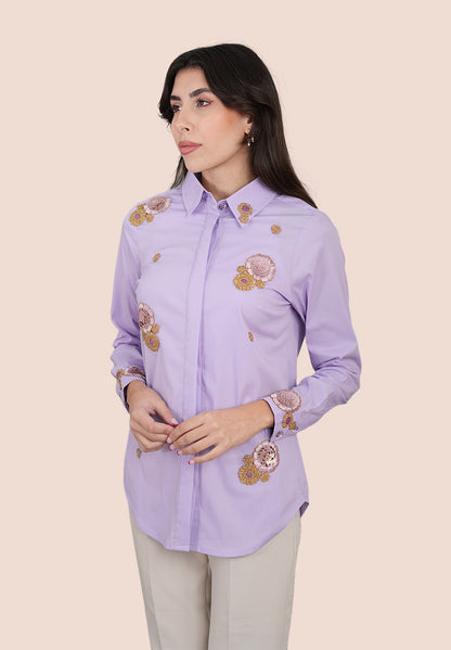 Blossom Elegance Embroidered Shirt