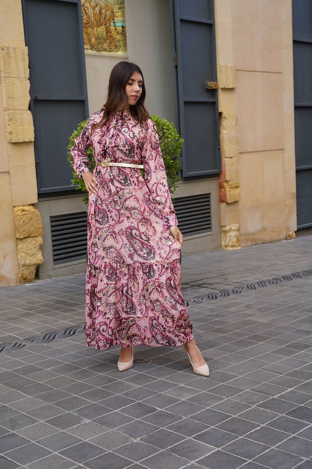 Pink bohemian dress